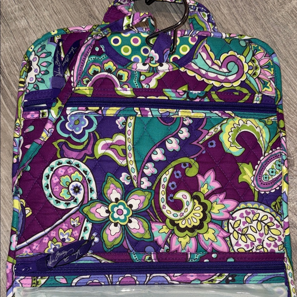 Preloved Vera Bradley Purple and Green Floral Travel Bag (cosmetic) EUC - Picture 7 of 9